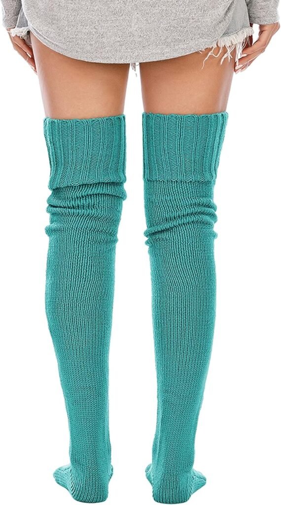 Leoparts Womens Cable Knitted Thigh High Boot Socks Extra Long Winter Stockings Over Knee Leg Warmers