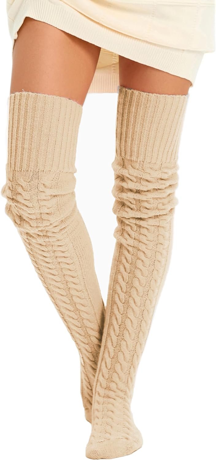 HYTENSUN Thigh High Knitted Winter Boot Socks Review