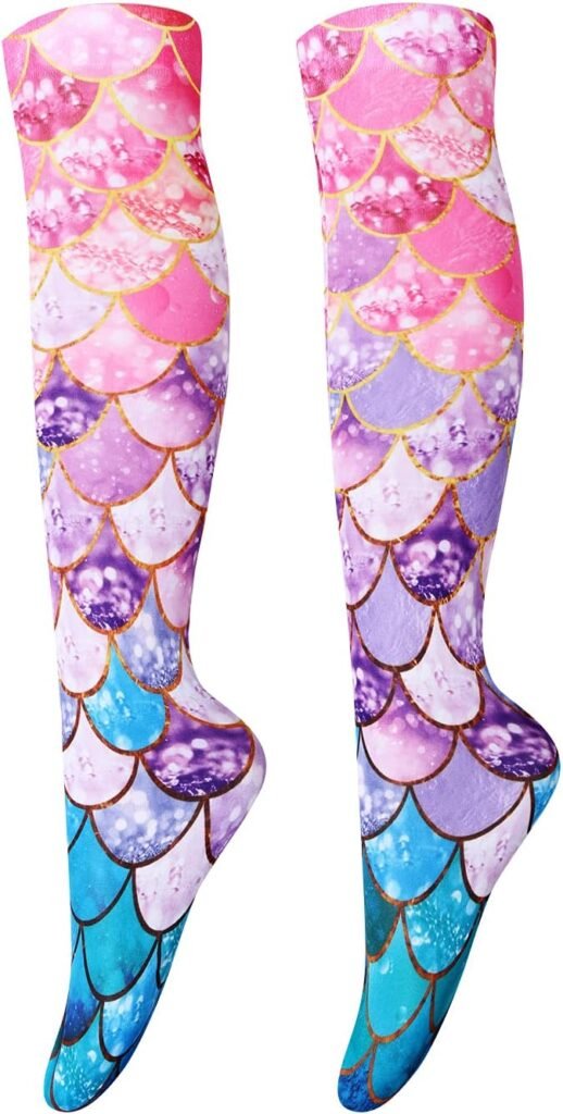 Benefeet Sox Women Girls Funny Silky Novelty Funky Long Knee High Socks Ultrathin Soft 3D Print Cosplay Crazy Stockings