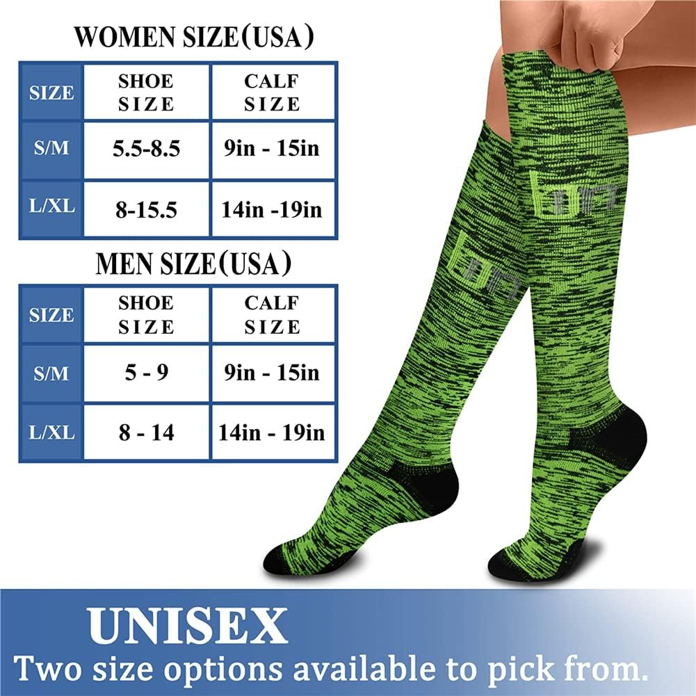 CHARMKING Compression Socks for Women  Men Circulation (8 Pairs) 15-20 mmHg is Best Support for Athletic Running,Hiking