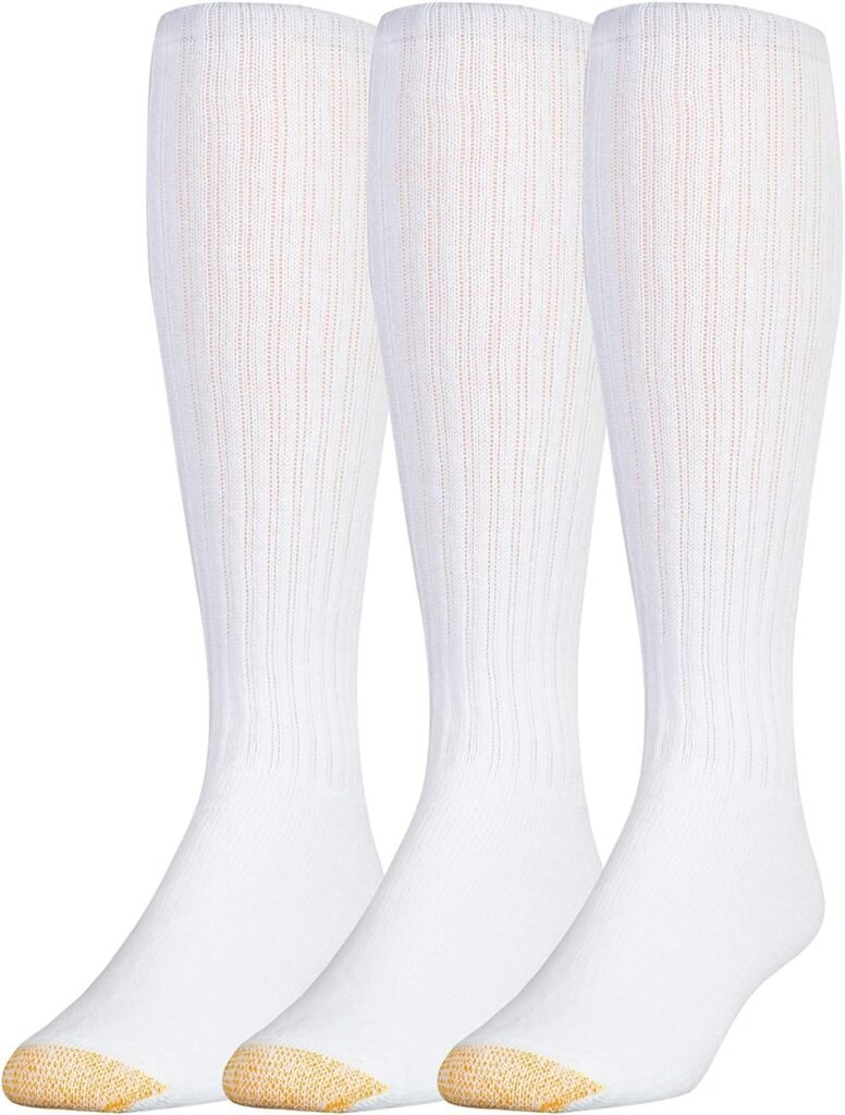 Gold Toe Mens Cotton Over-the-Calf Athletic Socks (3-Pack)