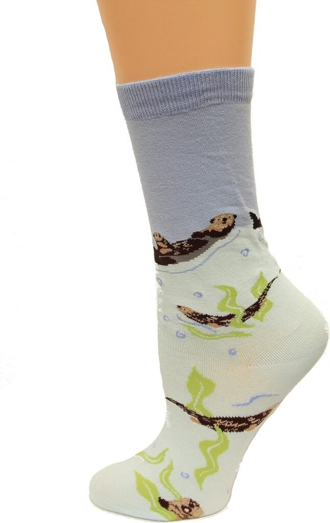 K. Bell Socks Womens Fun Animal Crew Socks-1 Pairs-Cool  Cute Wordplay Novelty Gifts