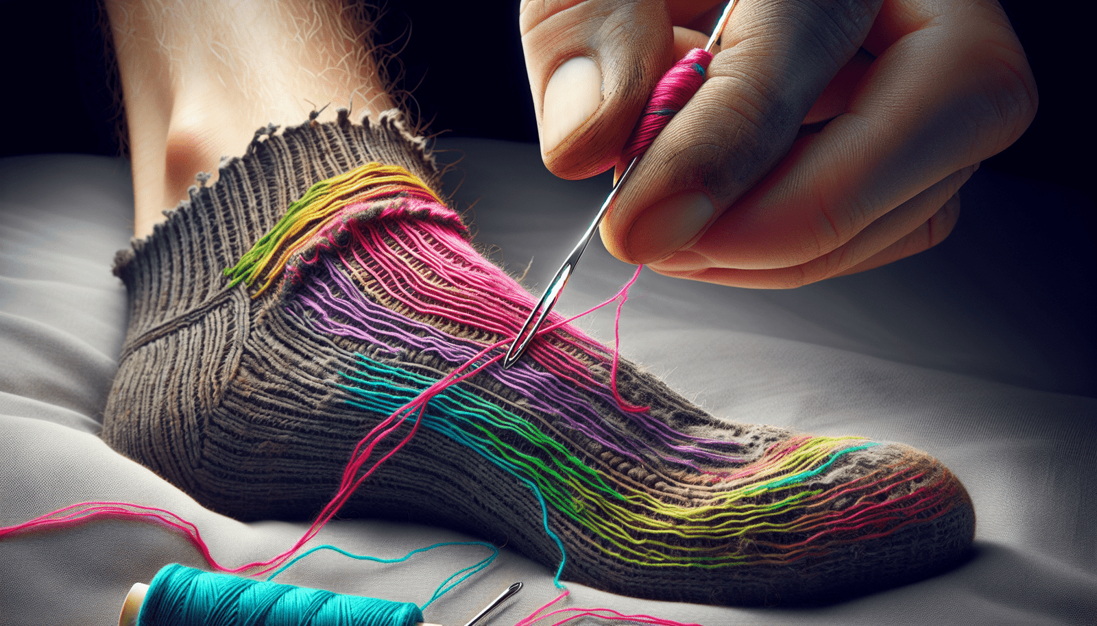 The Art of Mending High Socks