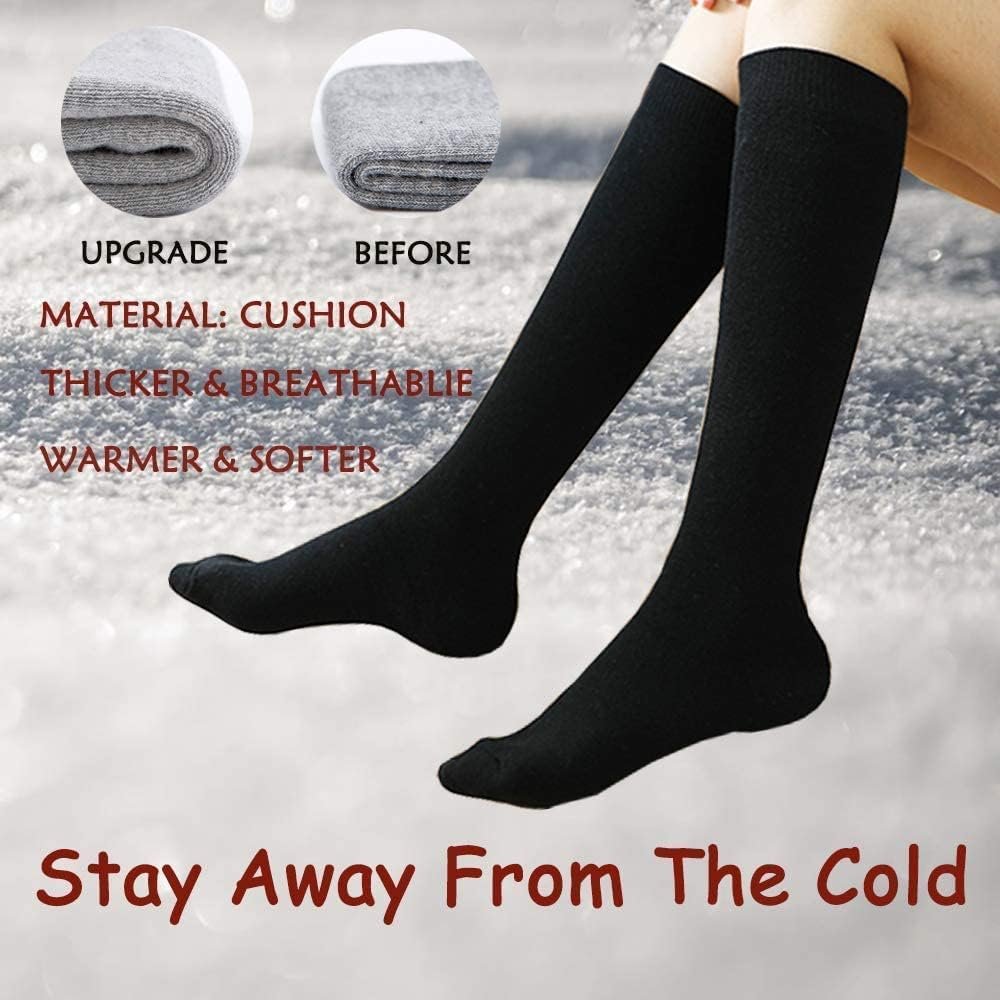 Warm Knee High Socks for Women-Thermal Cotton Socks for Hiking,Work,Winter,Gifts